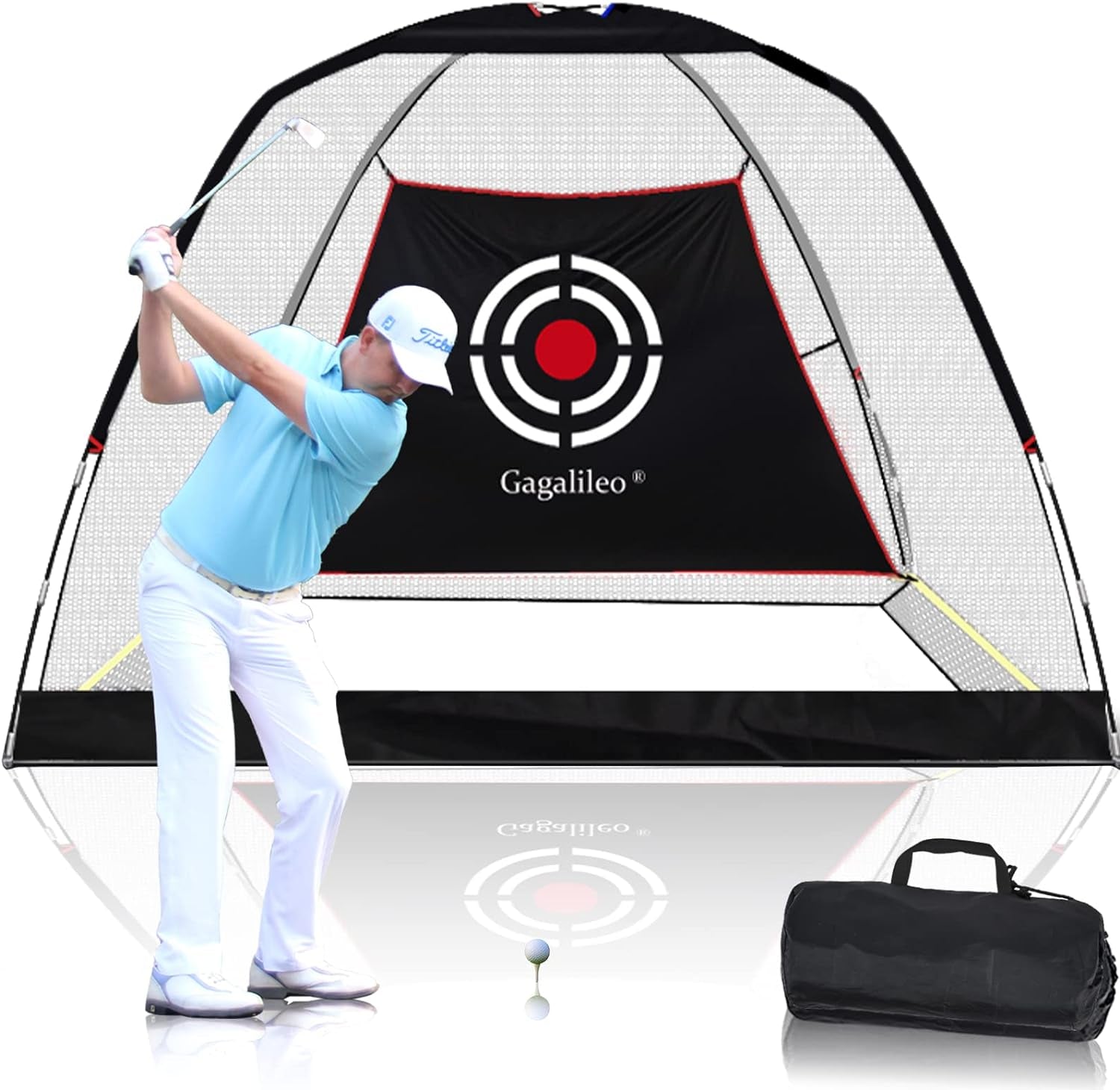 Golf Nets for Backyard,Golf Net,Golf Driving Range,Golf Practice Hitting Net,10X7X6Ft Golf Net with Target and Carry Bag,White Net-Without Bottom